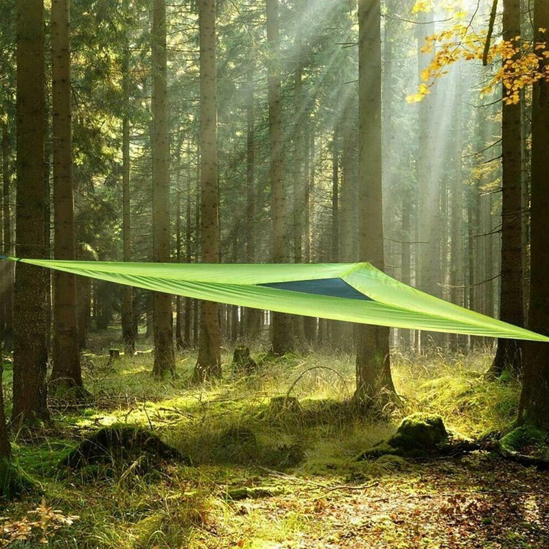 Driepersoons Hangmat met Drie-Punts Ankerophangsysteem voor Camping & Tuin | Natuurlijke Nylon Outdoor | Sulvida