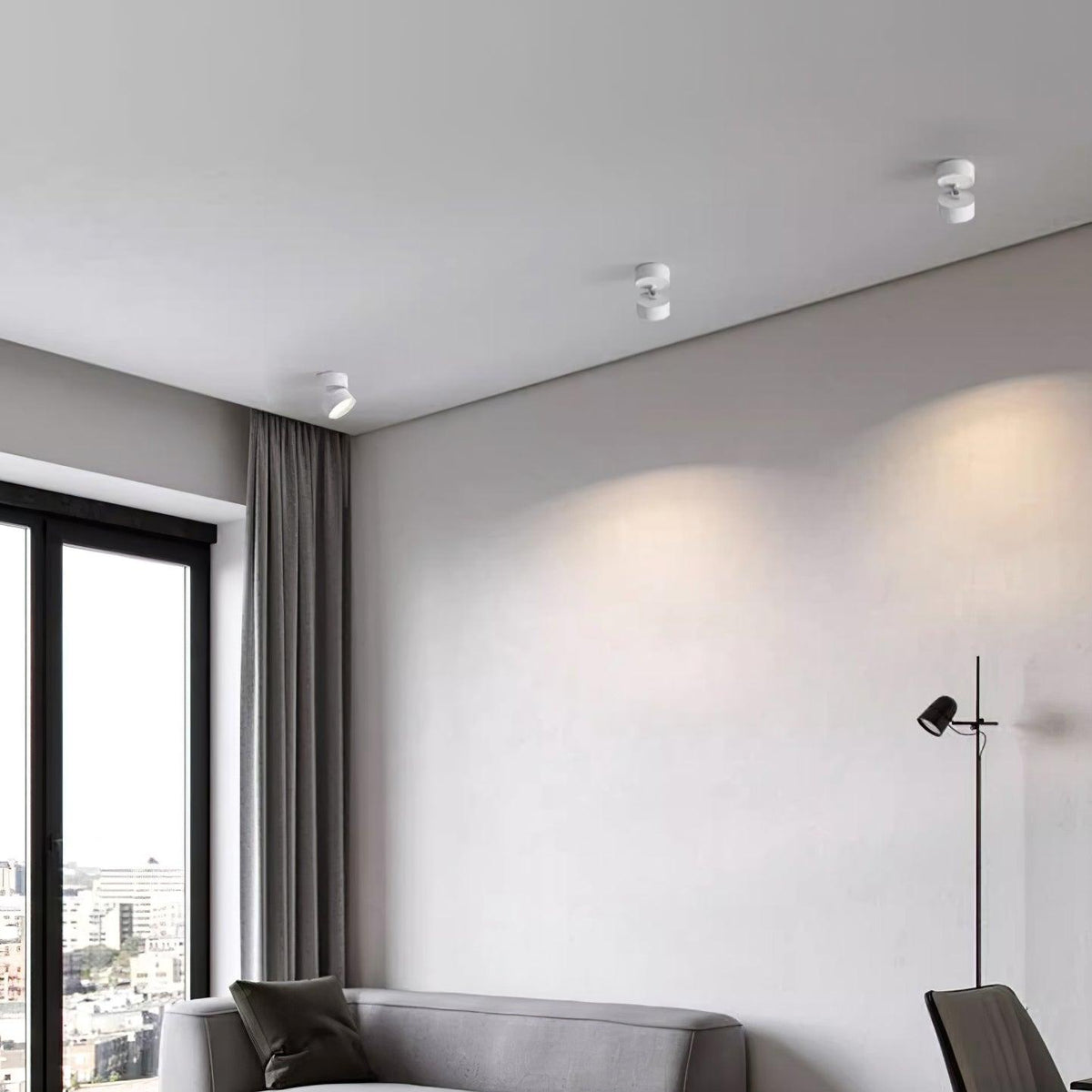 Richtbare plafondspot aluminium warmwit LED spotlight voor woonkamer hal werkruimte accentverlichting | Sulvida