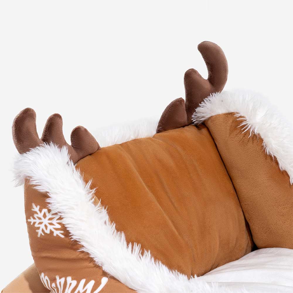 Hondenbed Slee Vorm Pluche Hondenmand Kerstthema Ligplaats Knuffelig Antislip Huisdier Dekbed Velours | Sulvida