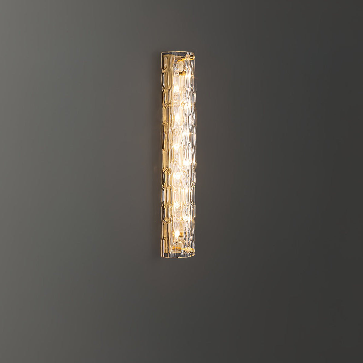 Wandlamp Gouden Messing met Glazen Kap 45-60cm Warm Wit LED Verlichting voor Woonkamer Slaapkamer Hal | Sulvida