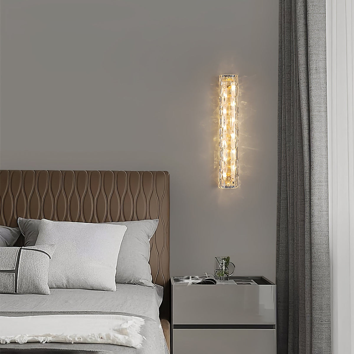 Wandlamp Gouden Messing met Glazen Kap 45-60cm Warm Wit LED Verlichting voor Woonkamer Slaapkamer Hal | Sulvida