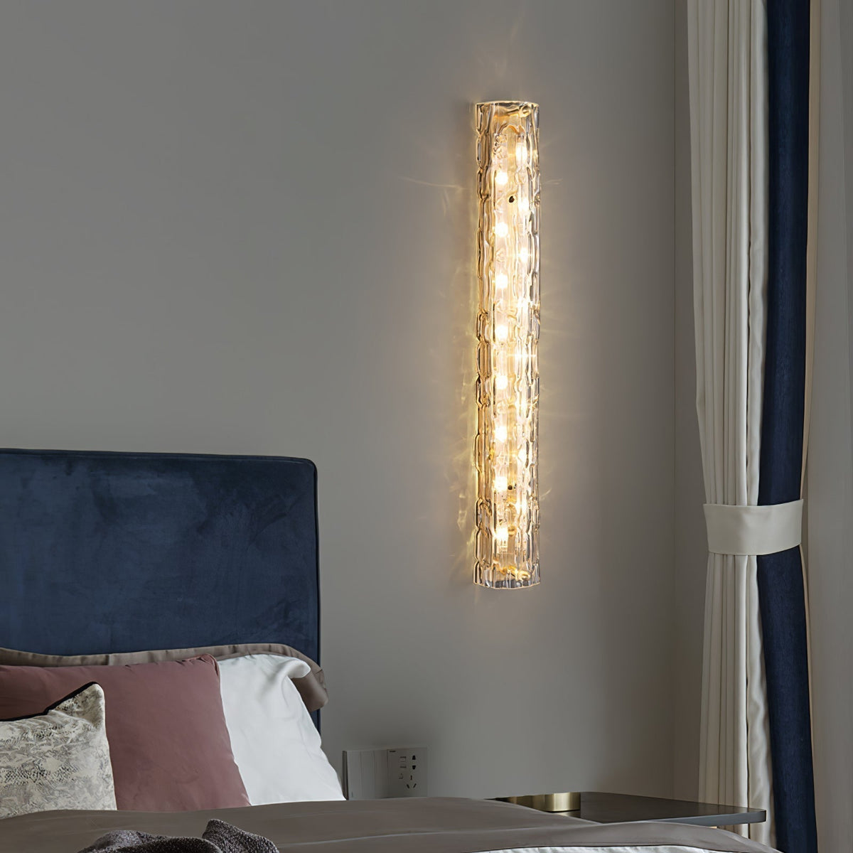Wandlamp Gouden Messing met Glazen Kap 45-60cm Warm Wit LED Verlichting voor Woonkamer Slaapkamer Hal | Sulvida