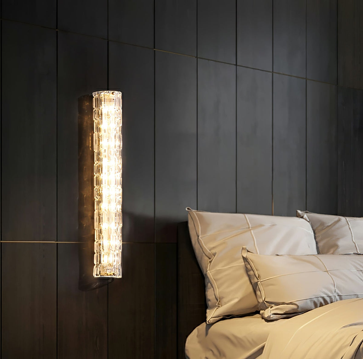Wandlamp Gouden Messing met Glazen Kap 45-60cm Warm Wit LED Verlichting voor Woonkamer Slaapkamer Hal | Sulvida