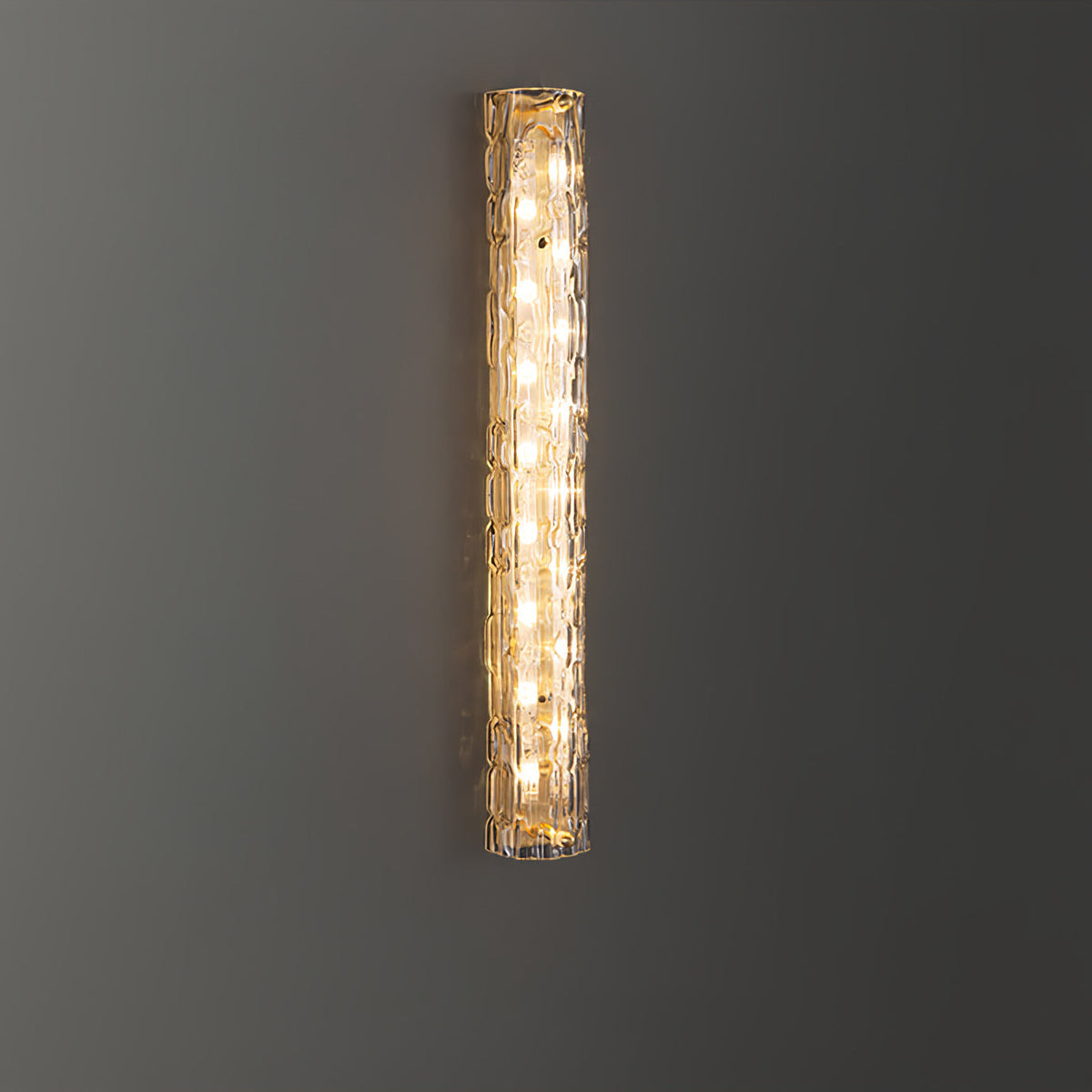 Wandlamp Gouden Messing met Glazen Kap 45-60cm Warm Wit LED Verlichting voor Woonkamer Slaapkamer Hal | Sulvida