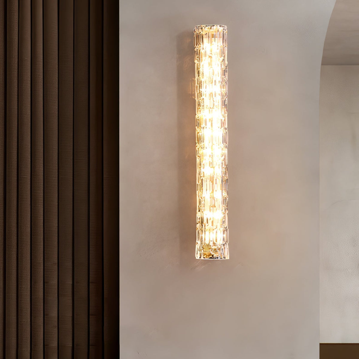 Wandlamp Gouden Messing met Glazen Kap 45-60cm Warm Wit LED Verlichting voor Woonkamer Slaapkamer Hal | Sulvida