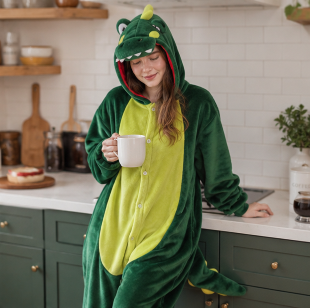 Kinderonesie Dierenpak Flanel Capybara Design met Capuchon Warm Loungen Verkleedkostuum Jongens Meisjes | Sulvida
