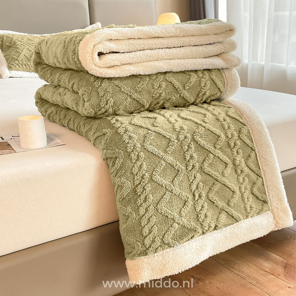 Fluwelen Fleece Hoeslaken met Kussenslopen Warm Zacht Beddengoed Luxe Winter Slaapcomfort Eenpersoons Tweepersoons | Sulvida