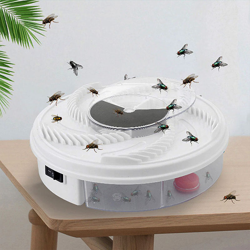 Elektrische Insectenvanger Geruisloos Zonder Chemicaliën met Aasval voor Vliegen en Muggen Effectieve Vliegenvanger voor Binnen en Buiten | Sulvida