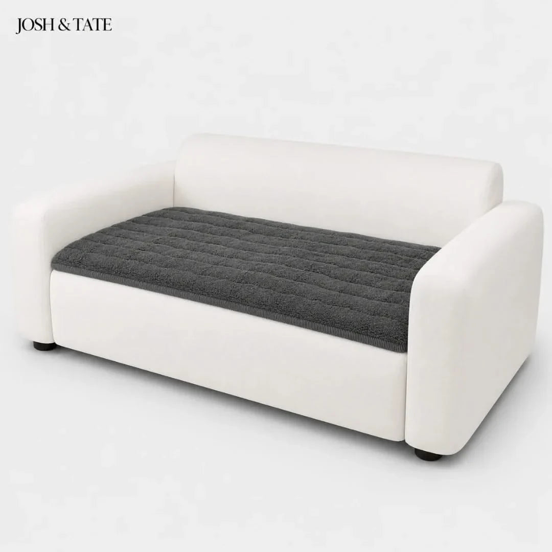 Pluche Sherpa Bankhoes 70x150 cm Antislip Beschermhoes Bank Sofa Donkergrijs Camel Hemelsblauw Groen | Sulvida