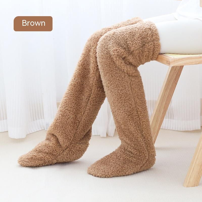 Luxe pluche huissokken extra zacht en warm voor thuis dames heren antislip pantoffelsokken winter comfortabel | Sulvida
