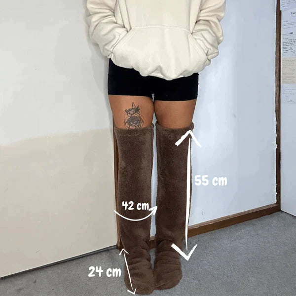 Luxe pluche huissokken extra zacht en warm voor thuis dames heren antislip pantoffelsokken winter comfortabel | Sulvida