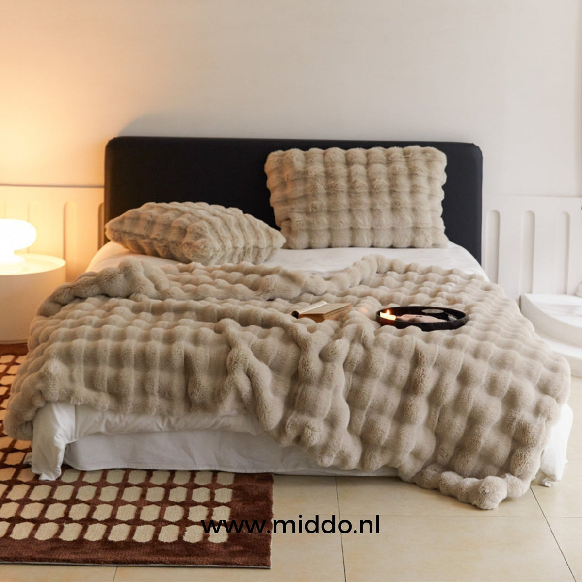 Teddy Plaid Deken Fleece 200x230 Warm Zacht Winterdeken Bed Bank Slaapkamer Woonkamer Knuffeldeken Woondeken | Sulvida