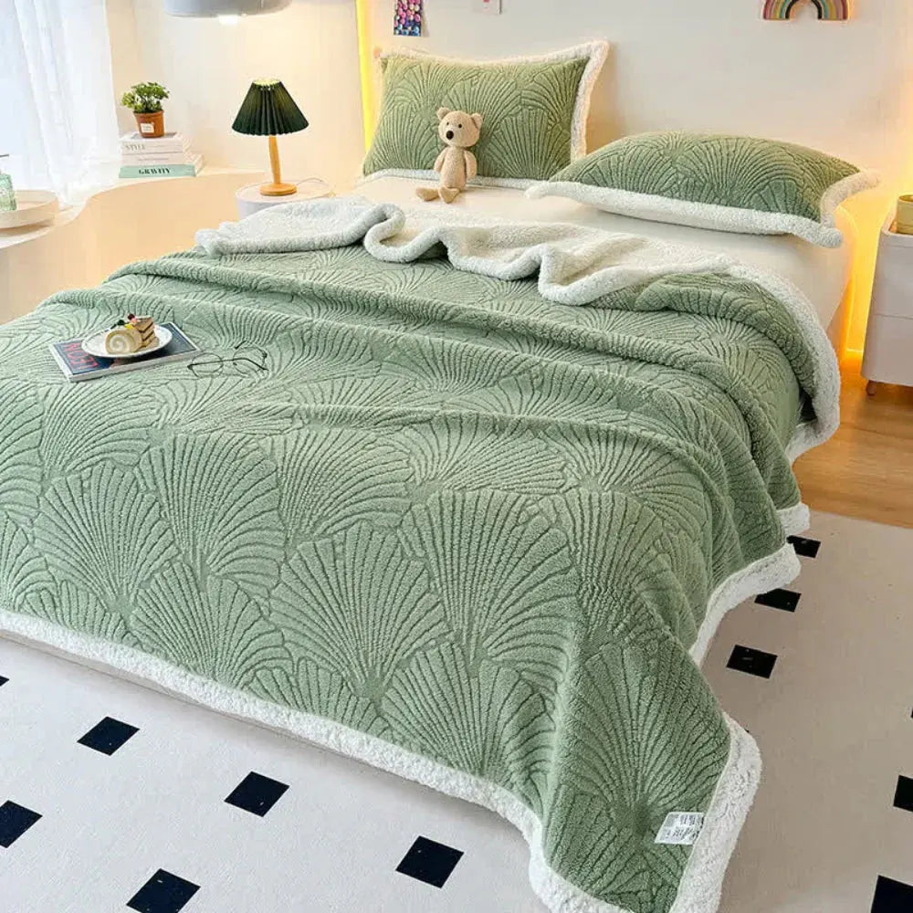 Dubbelzijdige Fleeceplaid 120×200 cm tot 200×230 cm Zacht Ademend Vier Seizoenen Deken Woonkamer Slaapkamer | Sulvida