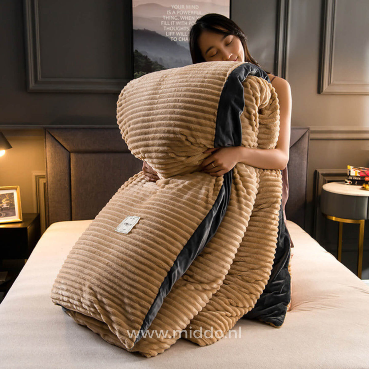 Housse de couette en velours corail, polaire douce et chaude, linge de lit d’hiver luxueux, unie, couverture en polaire teddy | Sulvida
