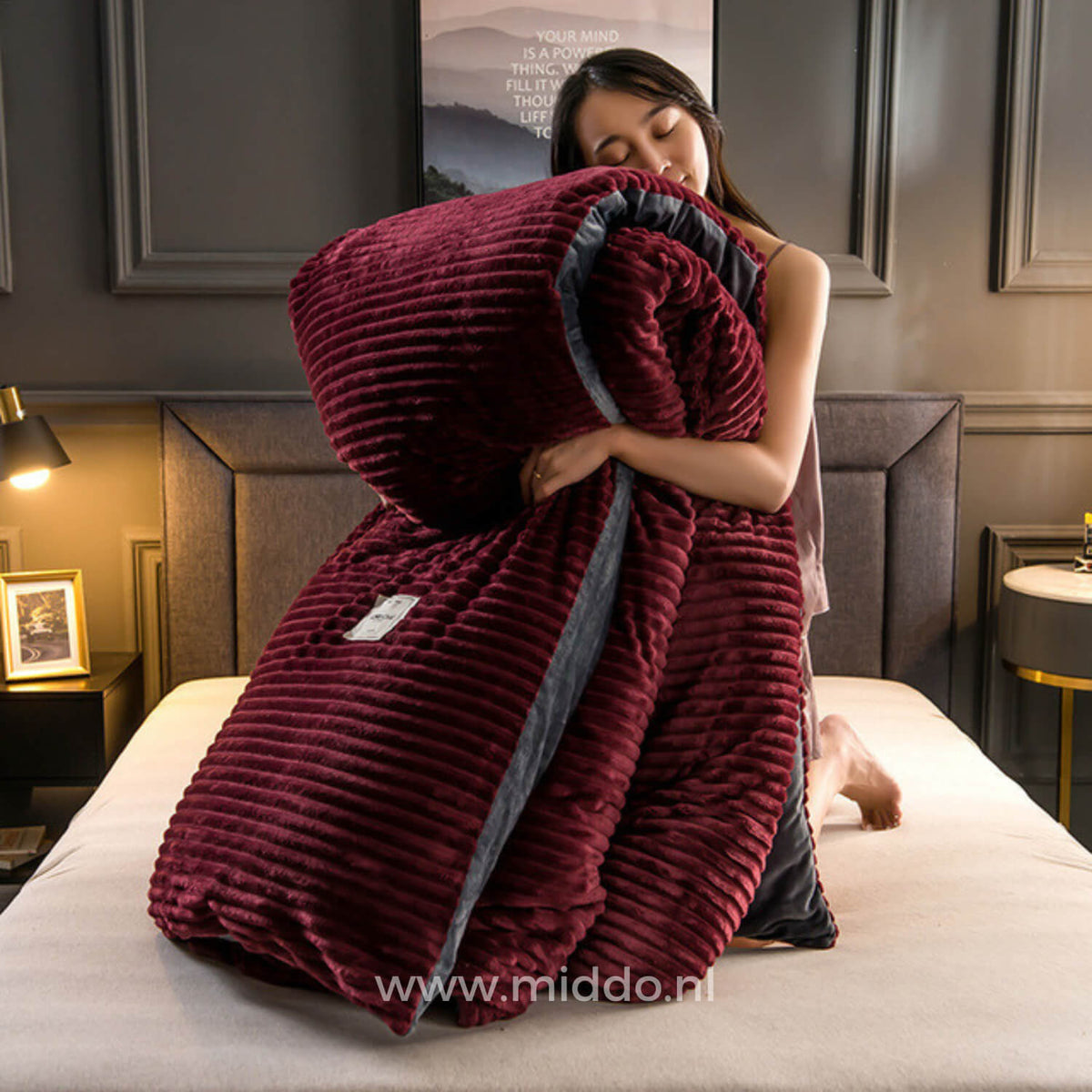 Housse de couette en velours corail, polaire douce et chaude, linge de lit d’hiver luxueux, unie, couverture en polaire teddy | Sulvida