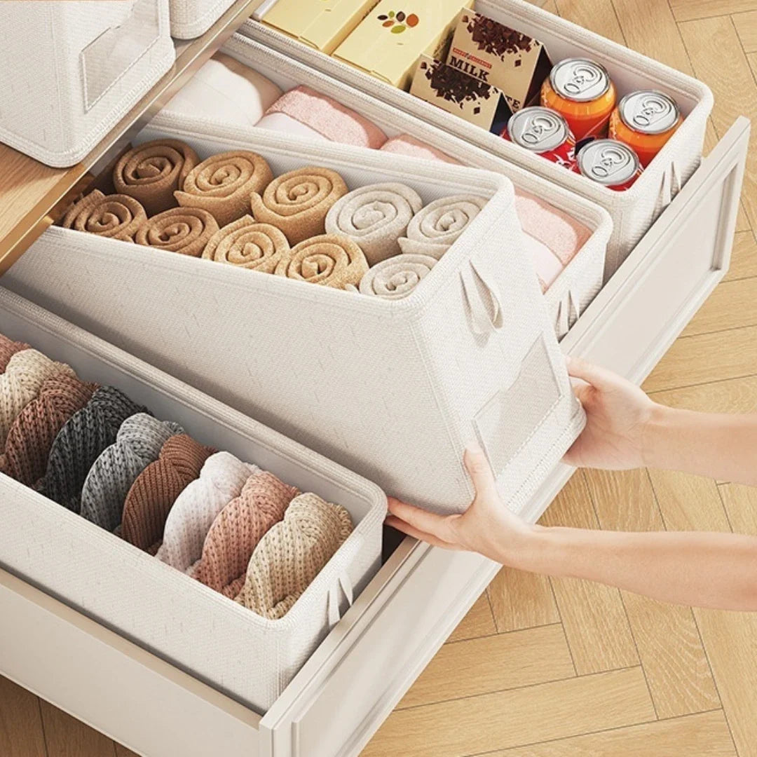 Opbergbox Linnen Ladenverdeler Medium Stapelbaar Organiseer Kleding Efficiënt Opruimen Slaapkamer Kast | Sulvida