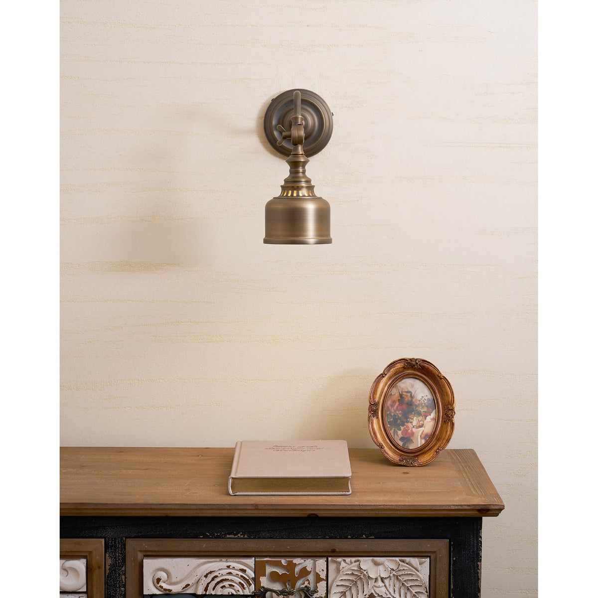 Wandlamp Zwanenhals Messing Leeslamp Verstelbaar met Vintage Patina voor Slaapkamer Nachtlamp Bedlamp Wand | Sulvida