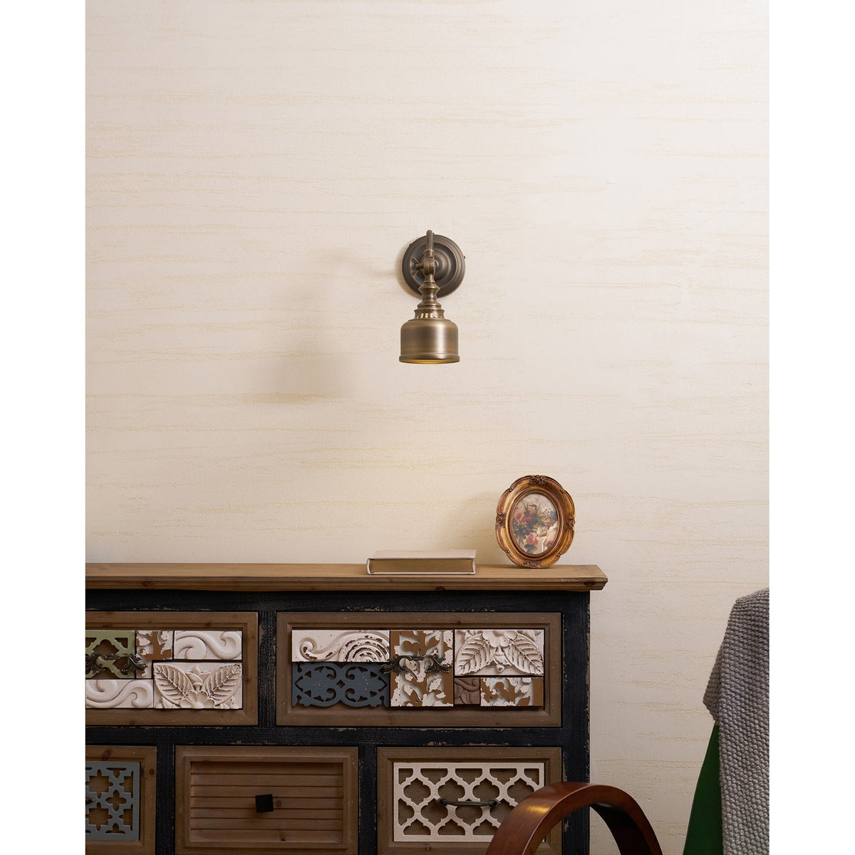 Wandlamp Zwanenhals Messing Leeslamp Verstelbaar met Vintage Patina voor Slaapkamer Nachtlamp Bedlamp Wand | Sulvida