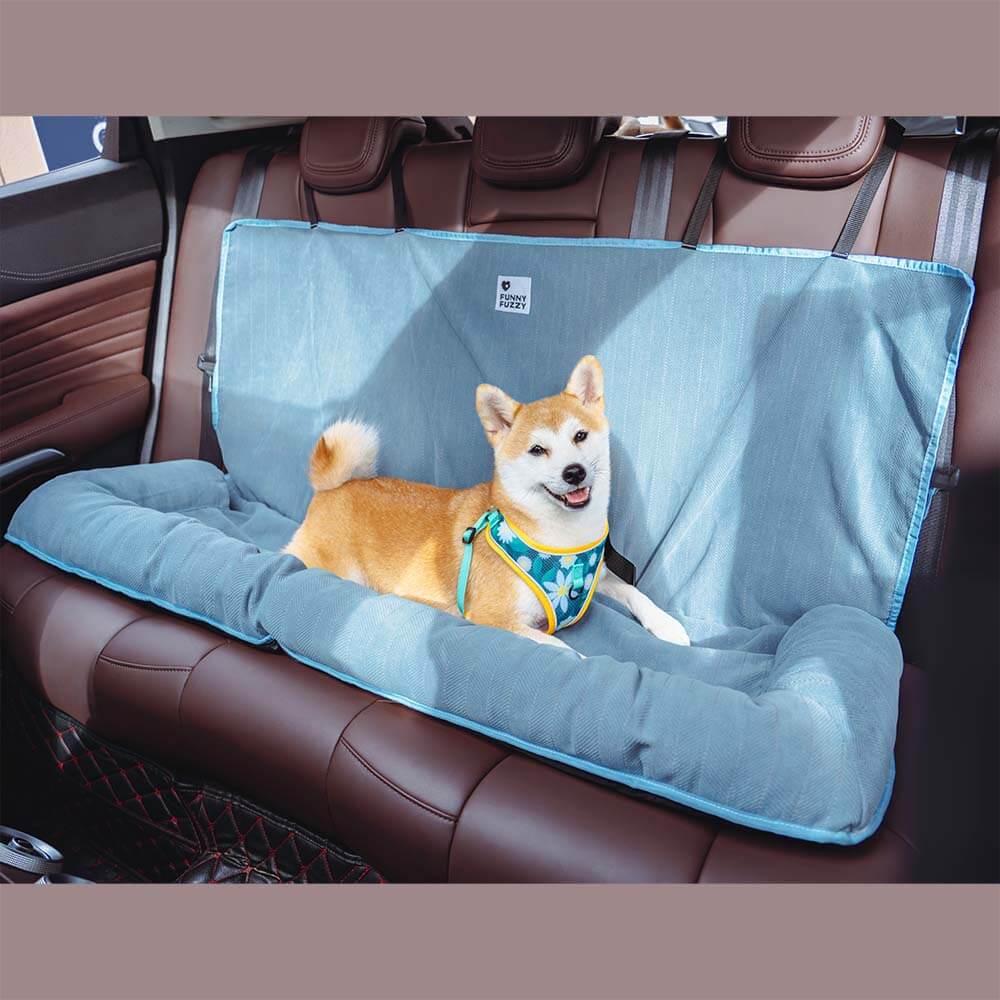 Autostoelhoes Hond Waterbestendig Polyester Grijs Bruin Blauw Bescherming Achterbank Auto Reizen Comfort Dieren | Sulvida