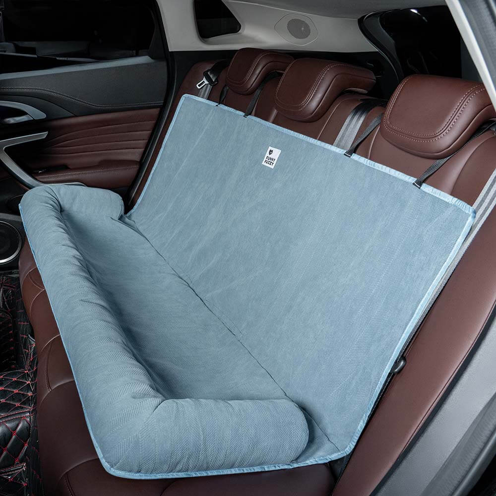Autostoelhoes Hond Waterbestendig Polyester Grijs Bruin Blauw Bescherming Achterbank Auto Reizen Comfort Dieren | Sulvida