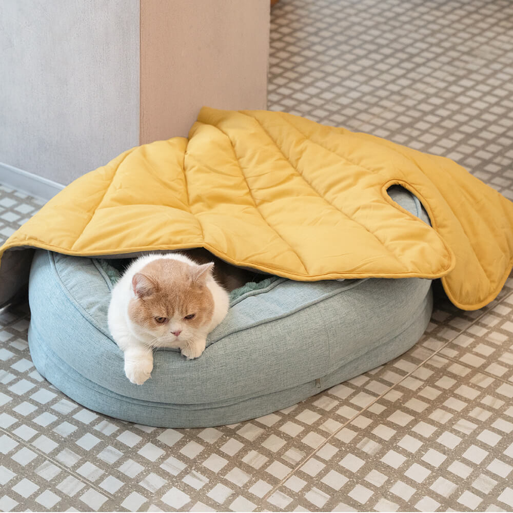 Hondendeken Bladvorm Katoenmix Zachte Kleed Grote Honden Bank Bescherming Decoratief Huisdierkleed Woonkamer | Sulvida