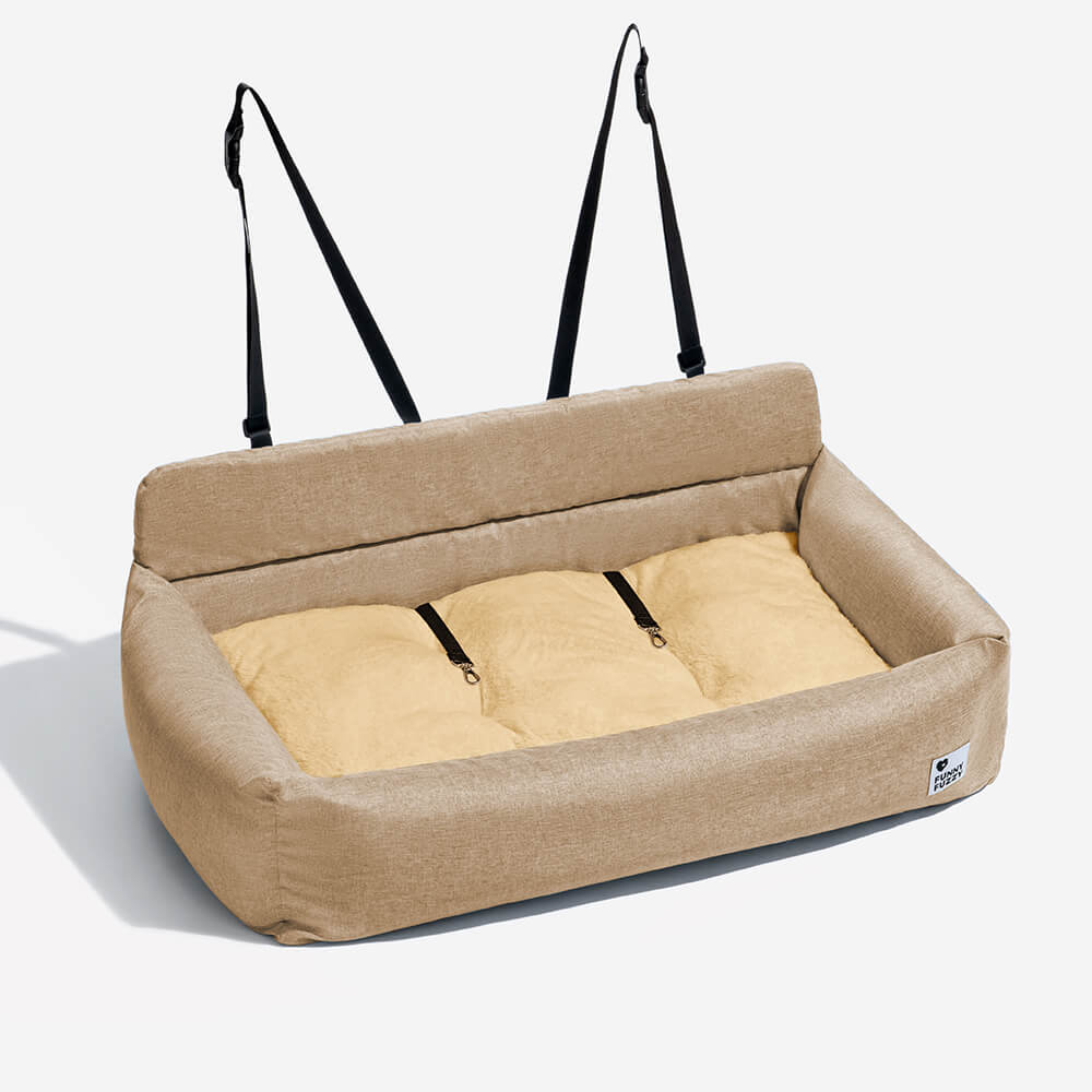Autostoel Beschermer Hond Canvas PP-Vulling 50-120cm Grijs Kaki Blauw Reis Bolsterkussen Comfort Auto | Sulvida