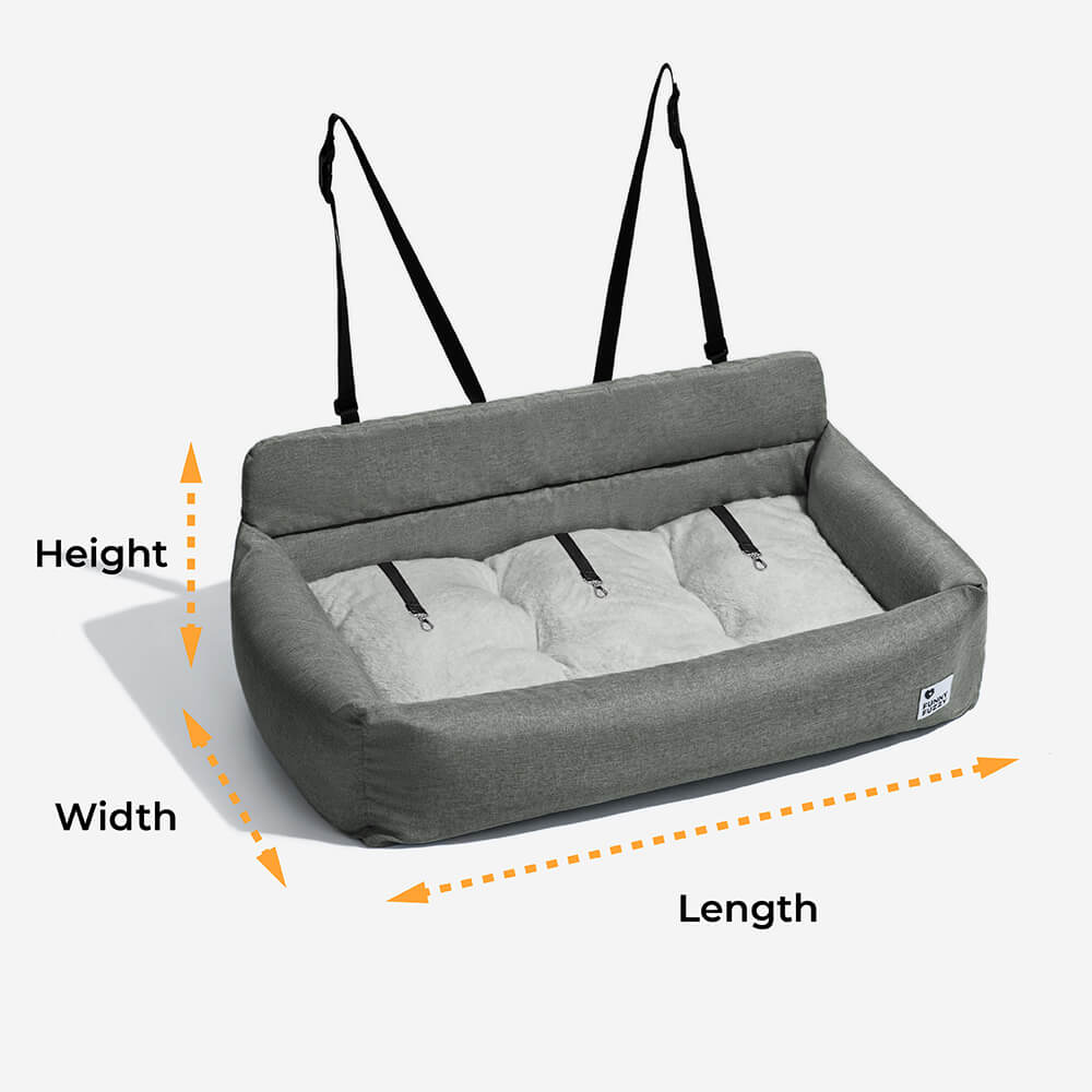 Autostoel Beschermer Hond Canvas PP-Vulling 50-120cm Grijs Kaki Blauw Reis Bolsterkussen Comfort Auto | Sulvida
