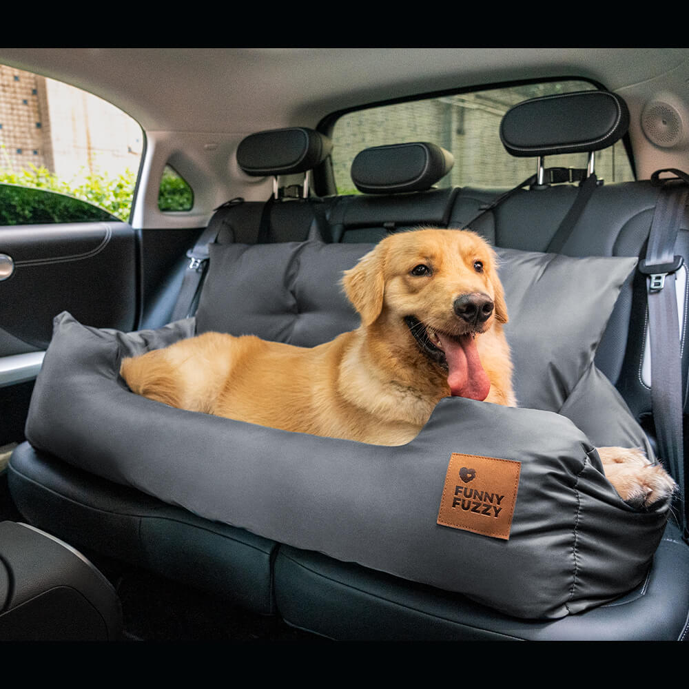 Autostoel voor Honden met Veiligheidsgordels Grote Middelgrote Achterbank Reismand Opvouwbaar Waterdicht | Sulvida