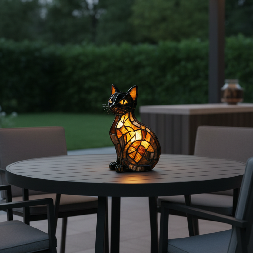 LED Nachtlampje Kat met Zacht Licht Sfeerverlichting Kinderkamer Bureaulamp Aanraakbediening Slaapkamer | Sulvida