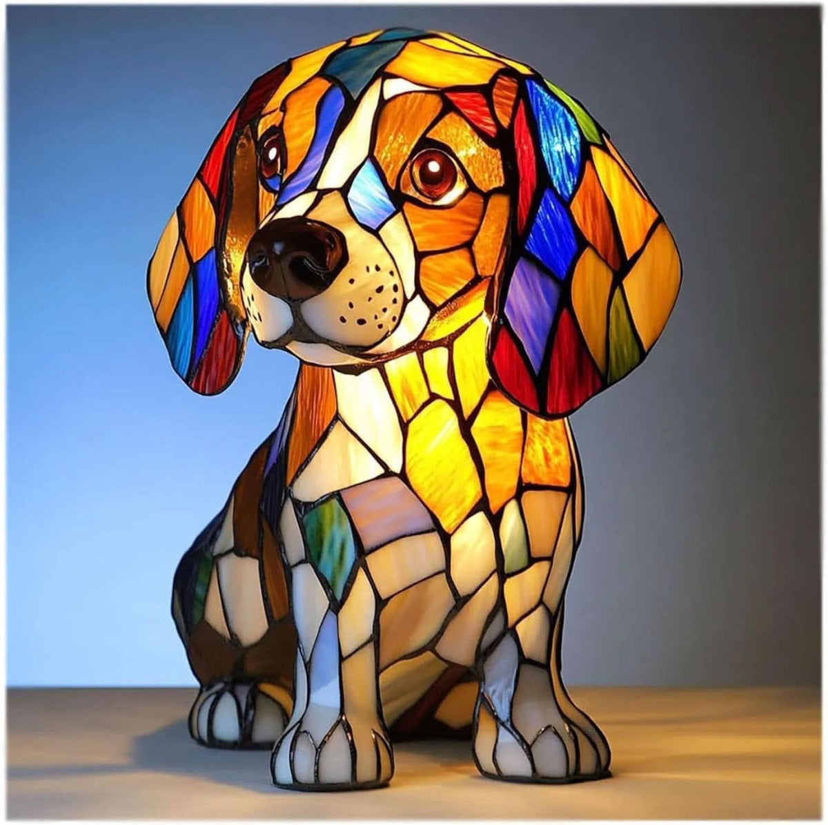 LED-Nachtlamp Hond 17 cm USB Oplaadbaar Sfeerverlichting Decoratief Sculptuur Woonkamer Kinderkamer Cadeau | Sulvida