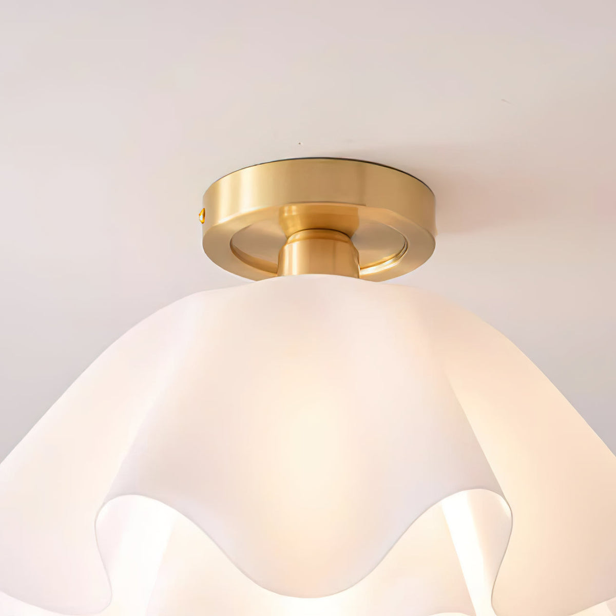Plafondlamp Bloemvorm Geplisseerd Metaal Acryl Modern Design Woonkamer Eetkamer Slaapkamer E26 E27 Plafondverlichting | Sulvida