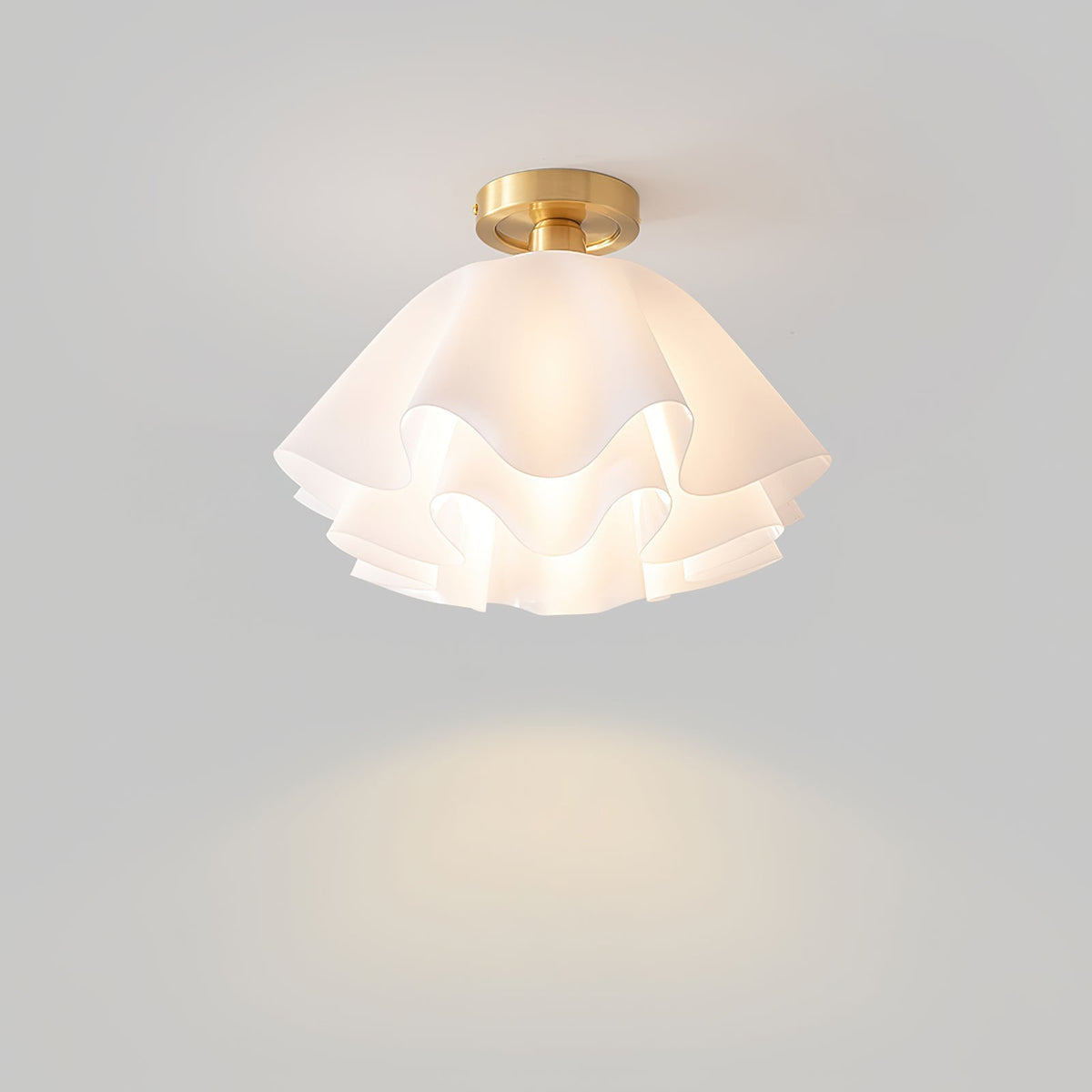Plafondlamp Bloemvorm Geplisseerd Metaal Acryl Modern Design Woonkamer Eetkamer Slaapkamer E26 E27 Plafondverlichting | Sulvida