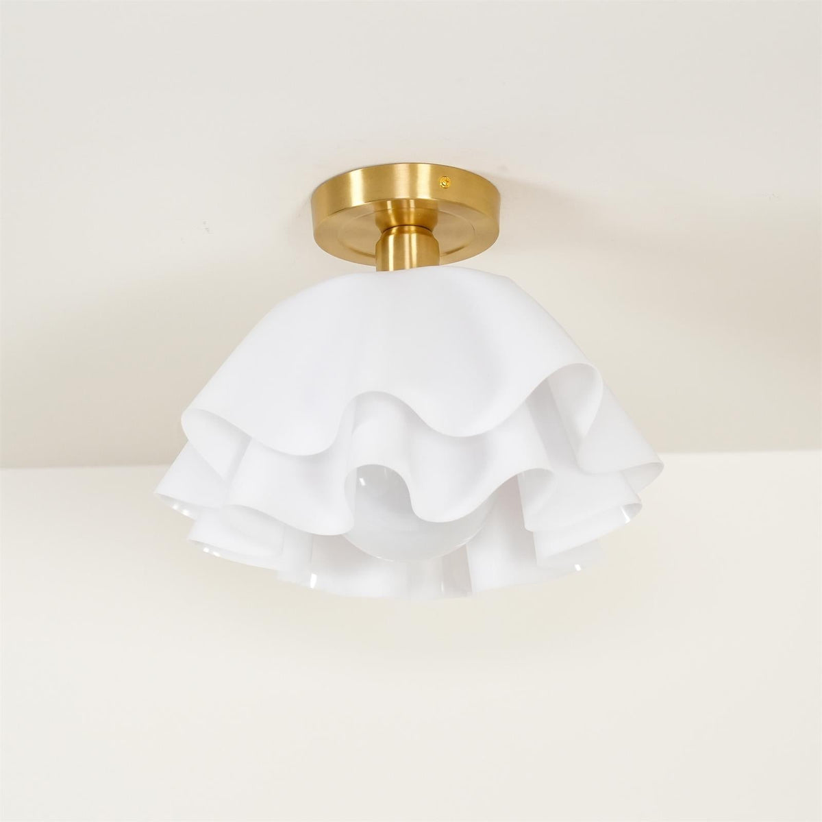 Plafondlamp Bloemvorm Geplisseerd Metaal Acryl Modern Design Woonkamer Eetkamer Slaapkamer E26 E27 Plafondverlichting | Sulvida