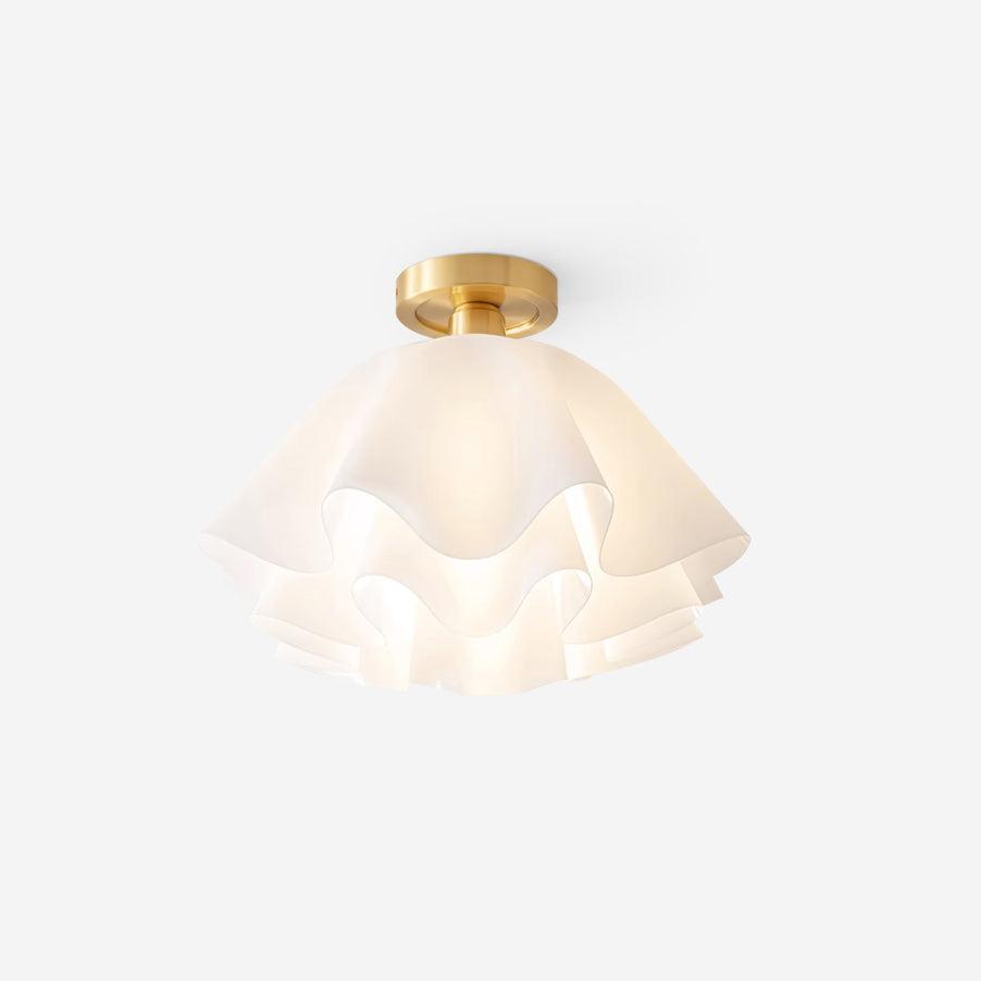Plafondlamp Bloemvorm Geplisseerd Metaal Acryl Modern Design Woonkamer Eetkamer Slaapkamer E26 E27 Plafondverlichting | Sulvida