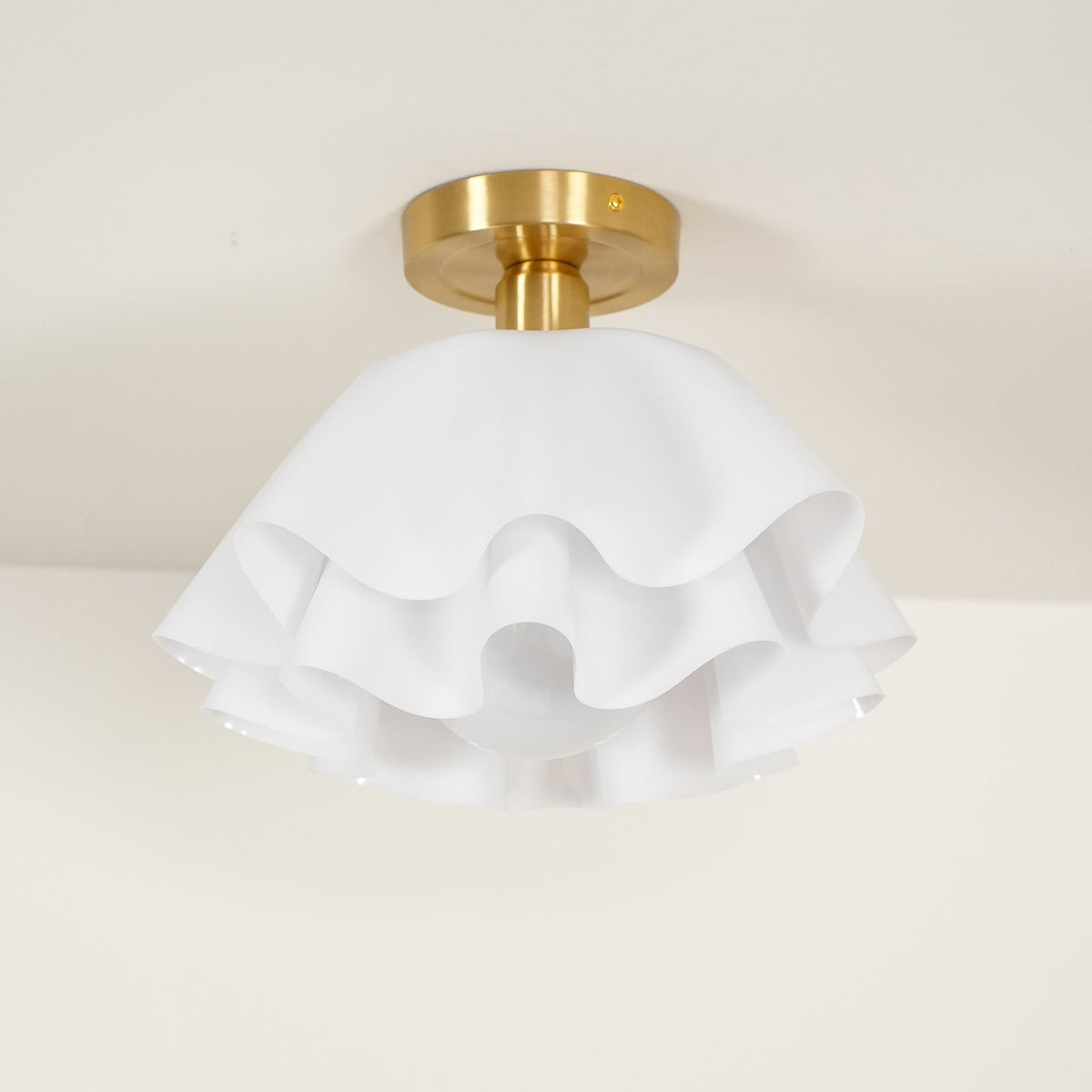 Plafondlamp Bloemvorm Geplisseerd Metaal Acryl Modern Design Woonkamer Eetkamer Slaapkamer E26 E27 Plafondverlichting | Sulvida