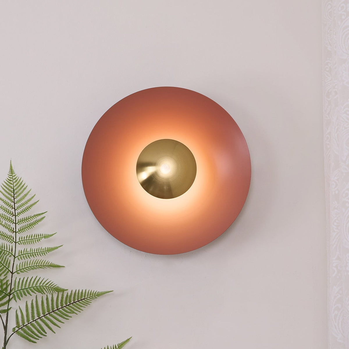 Moderne wandlamp eclips met LED verlichting voor woonkamer slaapkamer hal minimalistisch design rond metaal | Sulvida