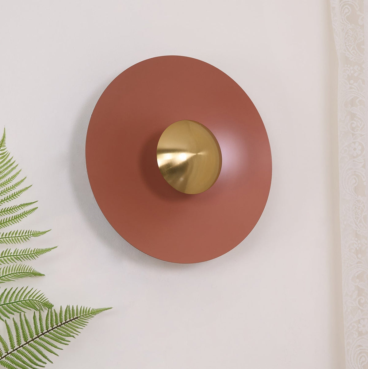 Moderne wandlamp eclips met LED verlichting voor woonkamer slaapkamer hal minimalistisch design rond metaal | Sulvida
