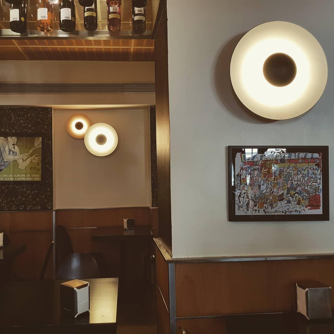 Moderne wandlamp eclips met LED verlichting voor woonkamer slaapkamer hal minimalistisch design rond metaal | Sulvida