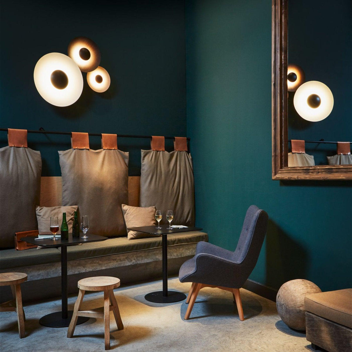 Moderne wandlamp eclips met LED verlichting voor woonkamer slaapkamer hal minimalistisch design rond metaal | Sulvida