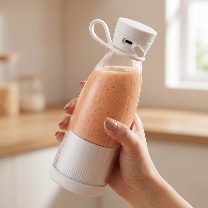 Draagbare Smoothiemaker USB Oplaadbaar 6 Messen BPA-Vrij Blenderfles voor Milkshakes Shakes Smoothies Onderweg | Sulvida