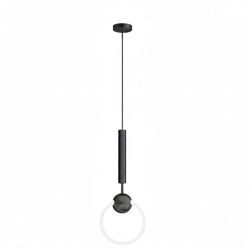 Ringvormige Hanglamp Aluminium LED Goud Zwart Eetkamer Woonkamer Moderne Verlichting Dimbaar Design Sfeerverlichting | Sulvida