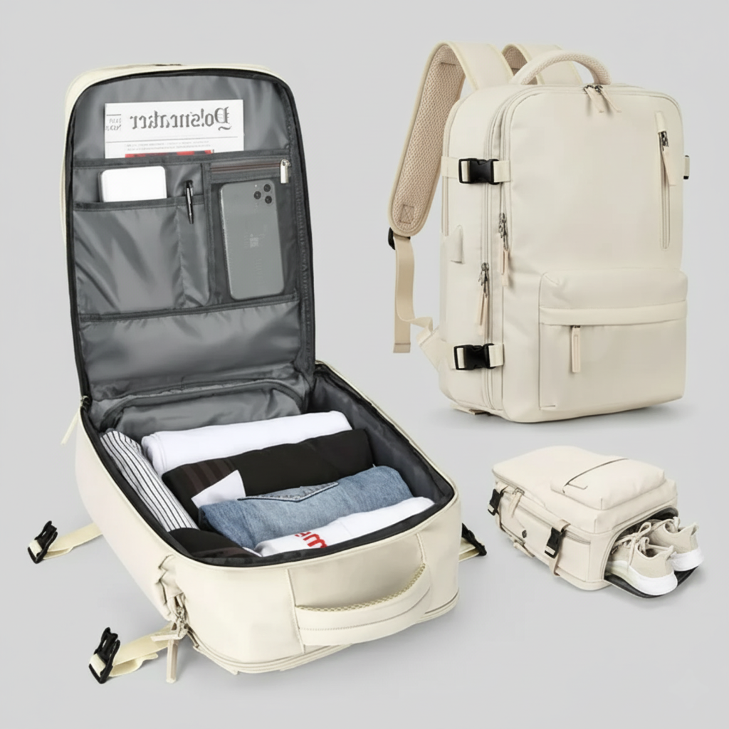 Reisrugzak 35L Multifunctioneel Waterdicht met USB-Poort en Diefstalbeveiliging – Uniseks Reis Wandel Rugtas | Sulvida