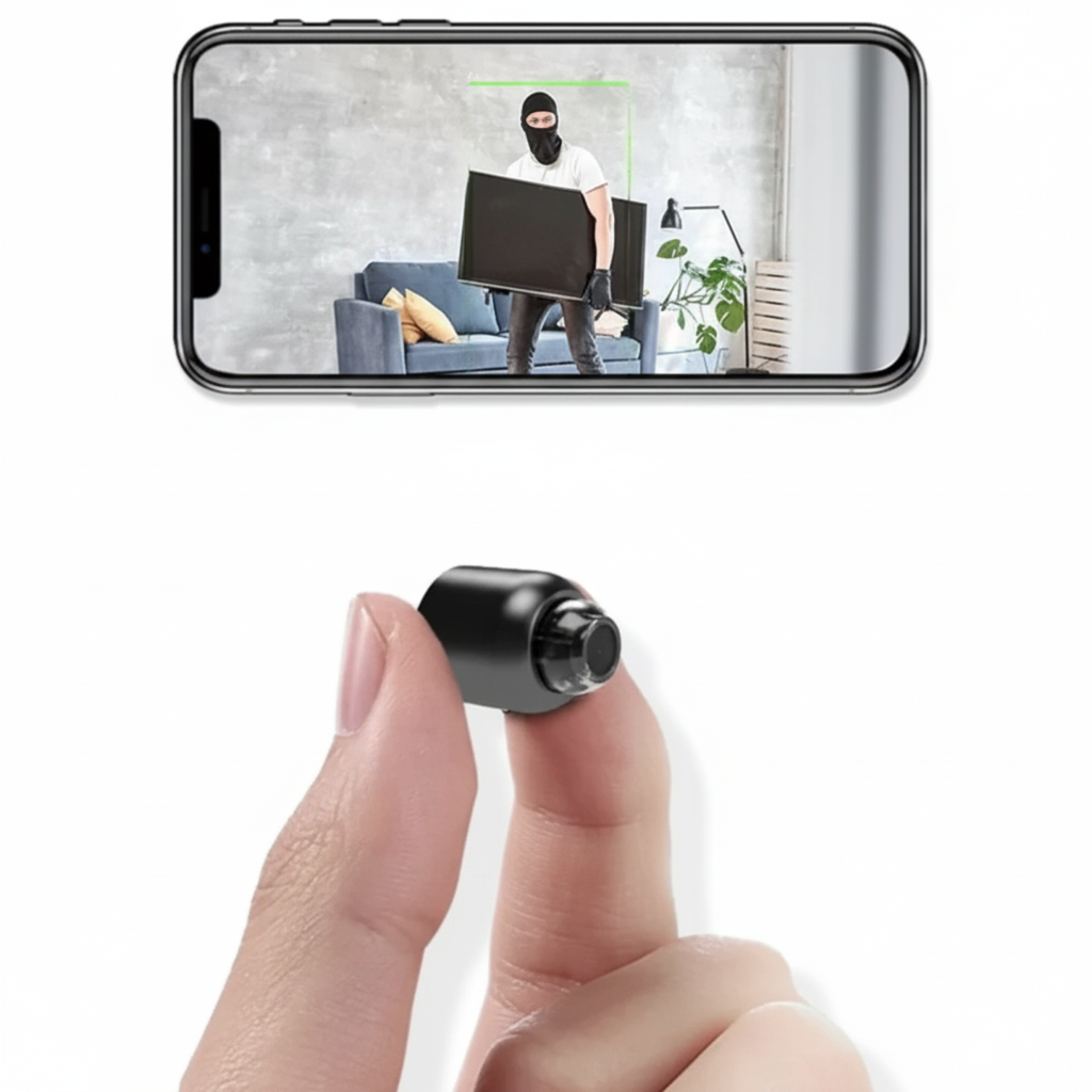 Compacte WiFi-beveiligingscamera 1080P Full HD met bewegingsdetectie en nachtzicht voor thuisbewaking | Sulvida