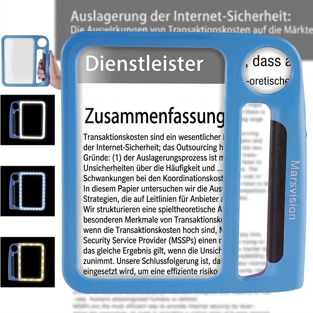 Verlichte LED Leesloep 5× en 10× Vergroting 48 LED's Verlichting Leesbril Instelbare Helderheid Handloep | Sulvida