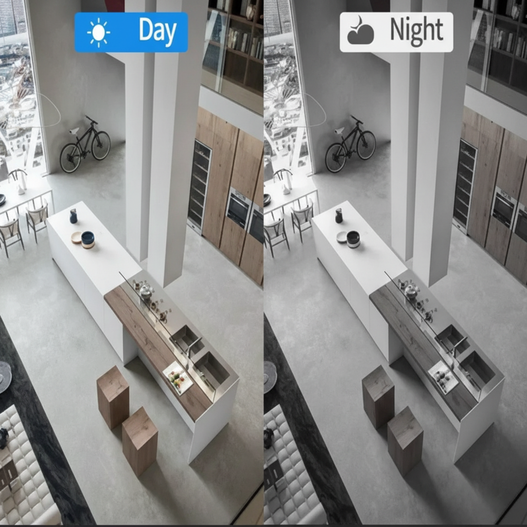 Compacte WiFi-beveiligingscamera 1080P Full HD met bewegingsdetectie en nachtzicht voor thuisbewaking | Sulvida
