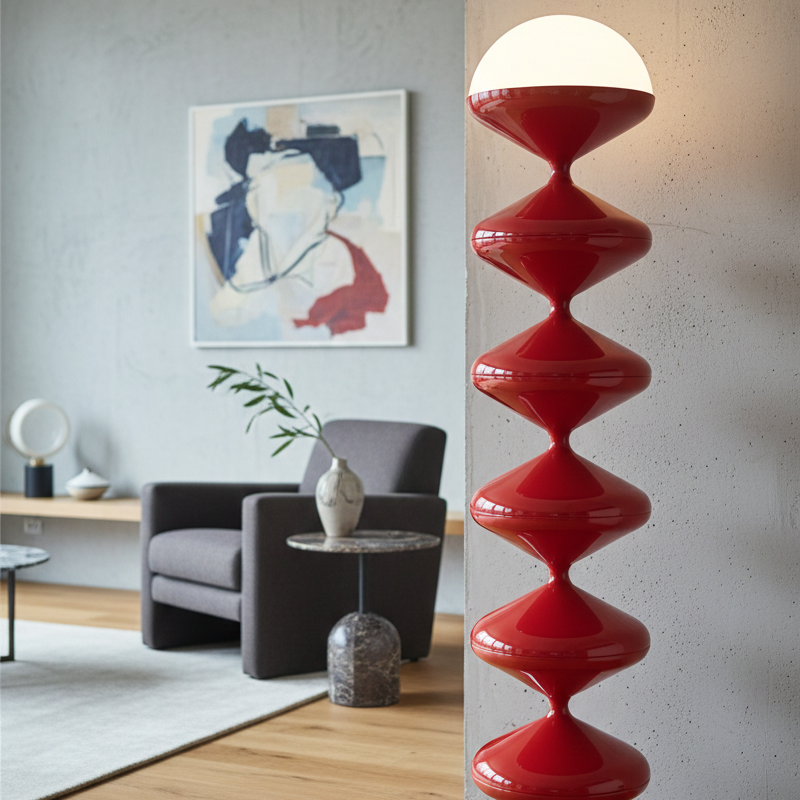 Staande vloerlamp kalebas design crème Nordic interieur woonkamer slaapkamer LED-verlichting sculptuur | Sulvida