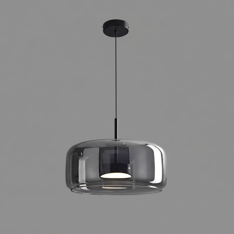 Glazen Hanglamp Rookglas Amber LED Eetkamer Woonkamer Sfeerlicht Modern Design Plafondlamp Verlichting | Sulvida