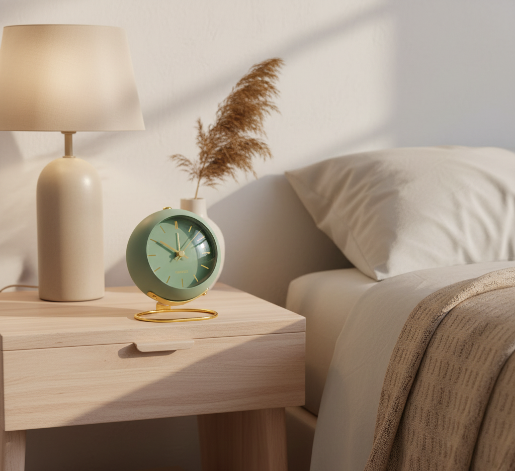 Klassieke Wekker Metalen Behuizing met Stille Uurwerk Retro Design Nachtkastje Alarm Reisklok Slaapkamer | Sulvida