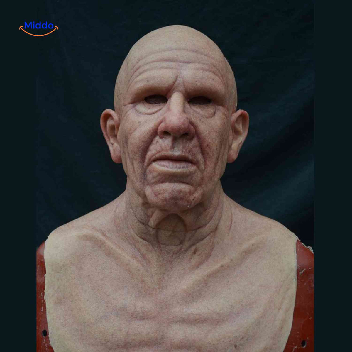 Latex Volledig Gezichtsmasker Oudere Man Realistisch Halloween Karakter Vermomming met Baard Feest Kostuum | Sulvida
