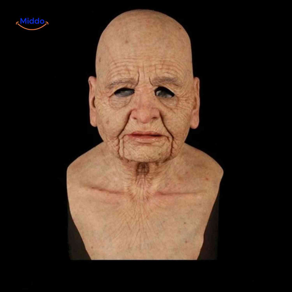 Latex Volledig Gezichtsmasker Oudere Man Realistisch Halloween Karakter Vermomming met Baard Feest Kostuum | Sulvida